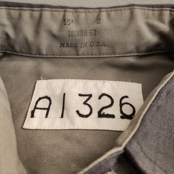True Vintage U.S Flying Cross Uniform Shirt All Weather Deluxe Tropical Gray - Picture 5 of 5